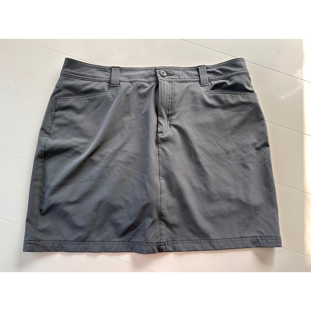 Eddie Bauer Travex Skort Womens 14 Gray Hiking Golf Athletic Skirt Short